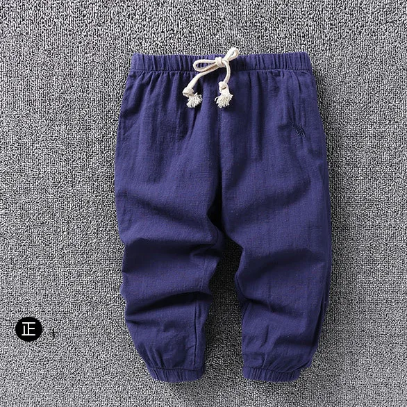 Новые весенние хлопковые брюки для годовалых девочек и мальчиков, повседневные свободные штаны 5 цветов, детские спортивные брюки штаны для девочек высокое качество, Лидер продаж - Цвет: Navy
