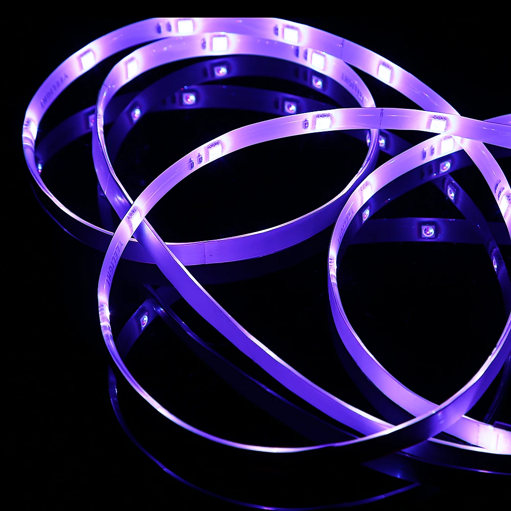 Оригинальный Yeelight 2 м штепсельная вилка ЕС RGB LED WiFi умная световая полоса для Alexa