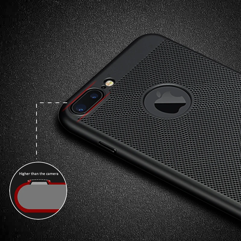 Дышащий чехол с рассеиванием тепла для iPhone XS Max XR X 7 8 Plus Ультратонкий Жесткий из