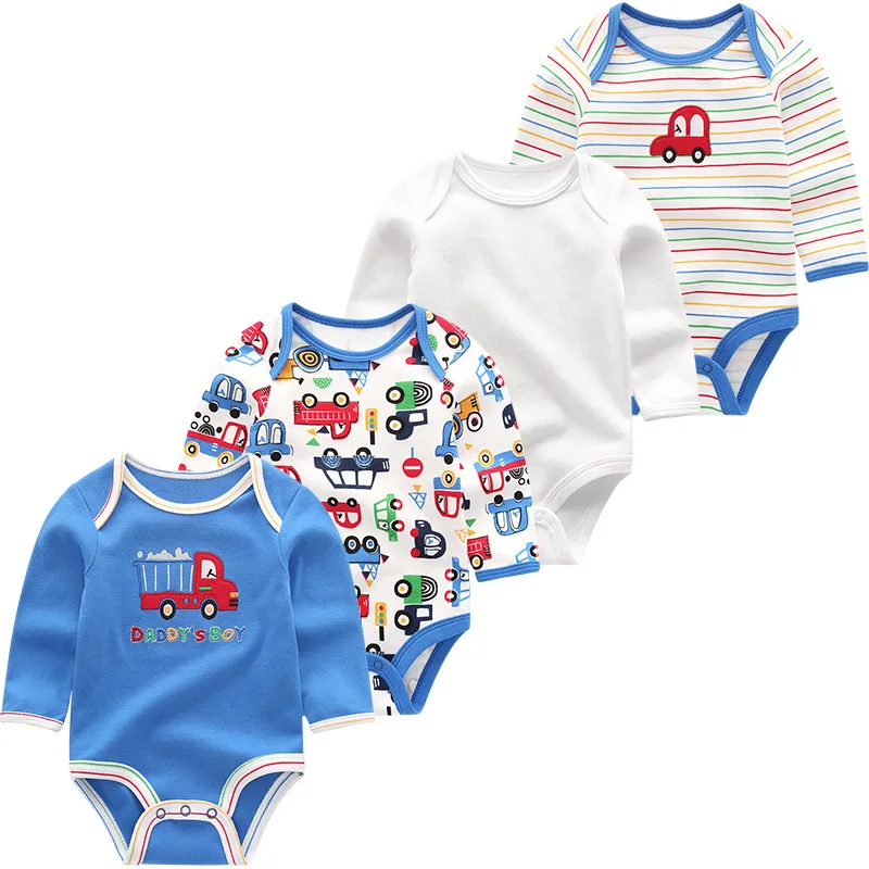 Одежда для новорожденных девочек Комбинезон, костюм для малышей Одежда для маленьких мальчиков Хлопковая пижама с длинными рукавами для младенцев возрастом от 3 до 12 месяцев ropa de bebe - Цвет: BDL4026