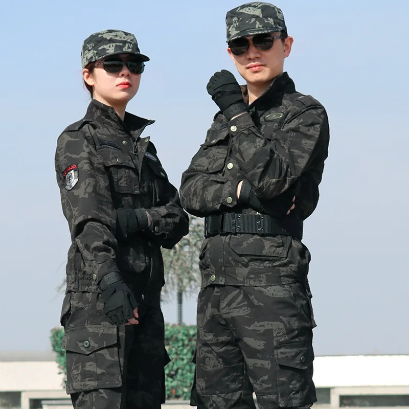 

Outdoor CS Uniform High Quality Anti-wear Cotton Jacket Pants Suits Camping Climbing Training Sports Working Hiking Combat Sets