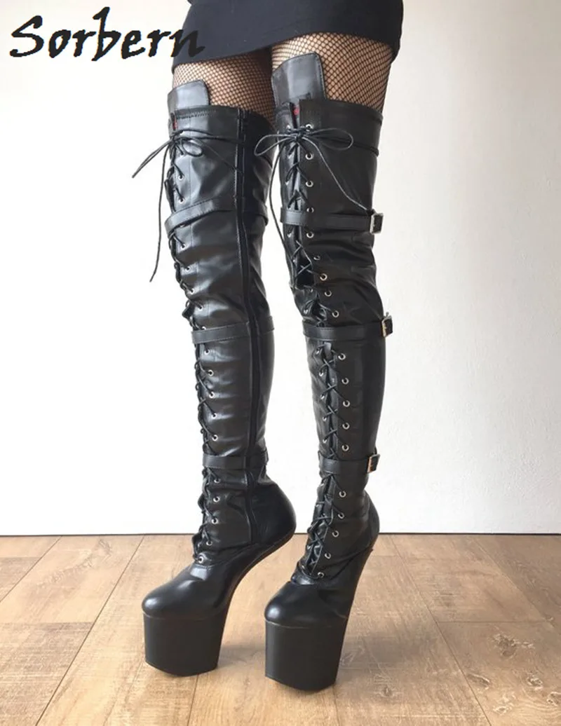 crotch high leather boots