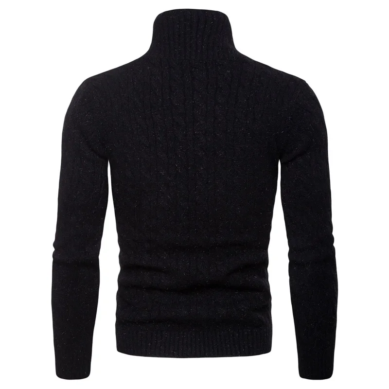 Для мужчин Slim Fit двубортный кардиган свитер осень-зима плотные вязаные свитера Для мужчин одноцветное Цвет Повседневное кардиганы XXL