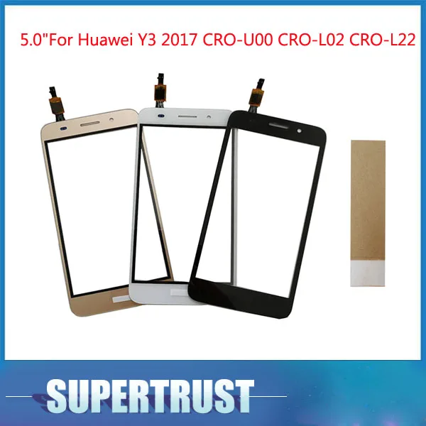 5 0 &quotдля Huawei Y3 2017 CRO U00 L02 L22 сенсорный экран дигитайзер передняя стеклянная линза