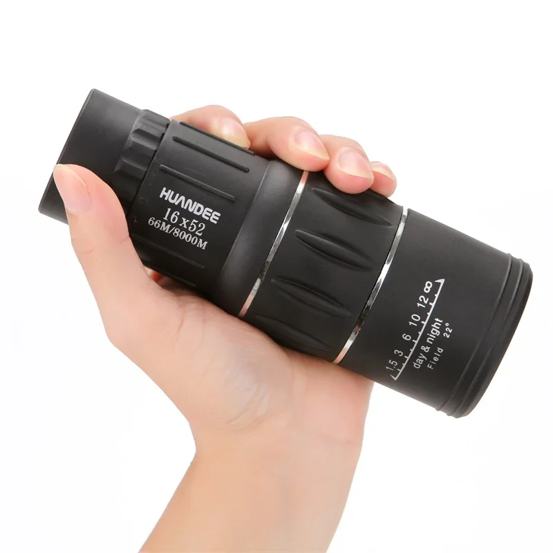 

HUANDEE 16X52 Nitrogen waterproof all-optical green film monocular telescope for travel Hunting Monocular zoom HD Telescopes