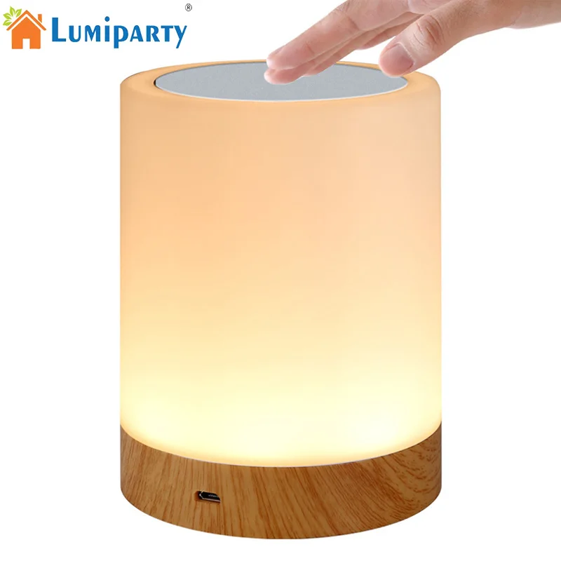 LumiParty LED Bedside Table Lamps Touch Control Night ...