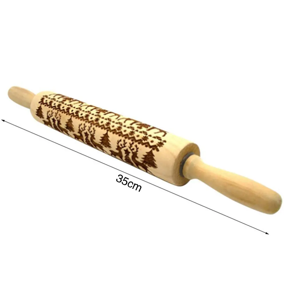 Гравировка скалкой в рельеф рождественское печенье выпечки резка для печенья торт с гравировкой паста Снежинка Олень рулон 35/43 см для ухода за ребенком для мам