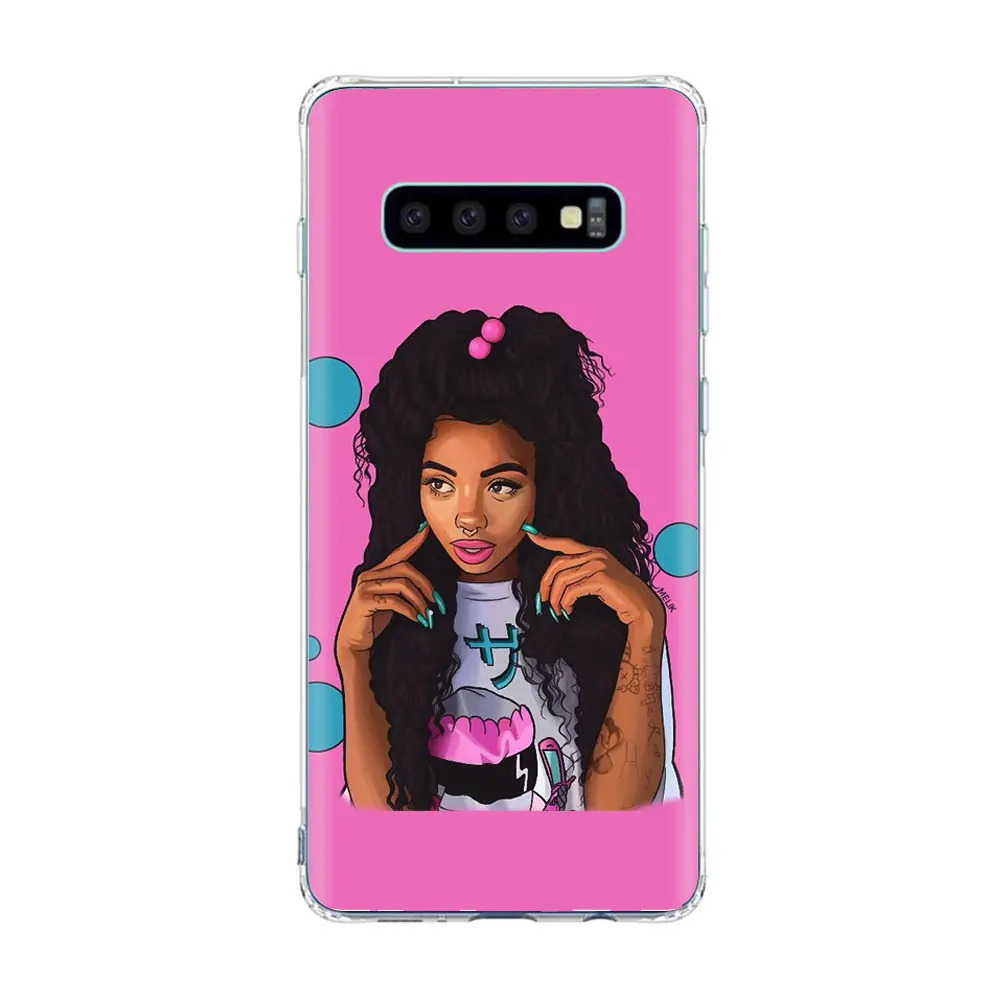 Melanin Poppin queen чехол для телефона samsung S10 E S9 S8 Plus S7 A70 A30 чехол для Galaxy A30 A50 черный волшебный мягкий чехол из ТПУ для девочек - Цвет: TPU D1195