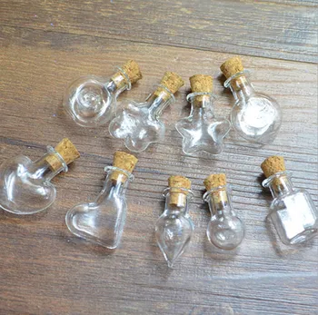 

100pcs Clear 2ml Mini Glass Bottles With Corks Small Glass Vials With Cork Stopper Decorative Corked Glass Bottle