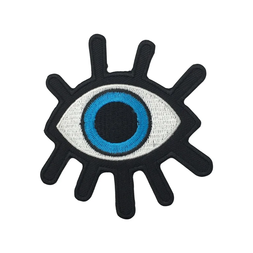 2018 New Fashion Eye Style Embroidered Patches For Clothing Decoration (1)