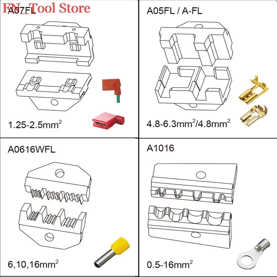 1 шт. набор штампов для пневматических обжимных инструментов и EM-6B2 FEK-06M электрических обжимных инструментов и ручной инструмент типа HS