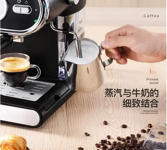 Skup Donlim włoska kawiarnia maszyna domowa pompa parowa domowa kawiarka do espresso 20BAR spienione mleko półautomatyczna DL KF5002 OFFICE auto