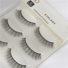 Высокое качество 5 пар 3D ручной работы Поддельные ресницы натуральный длинный толстый Повседневный макияж толстый крест тушь для ресниц