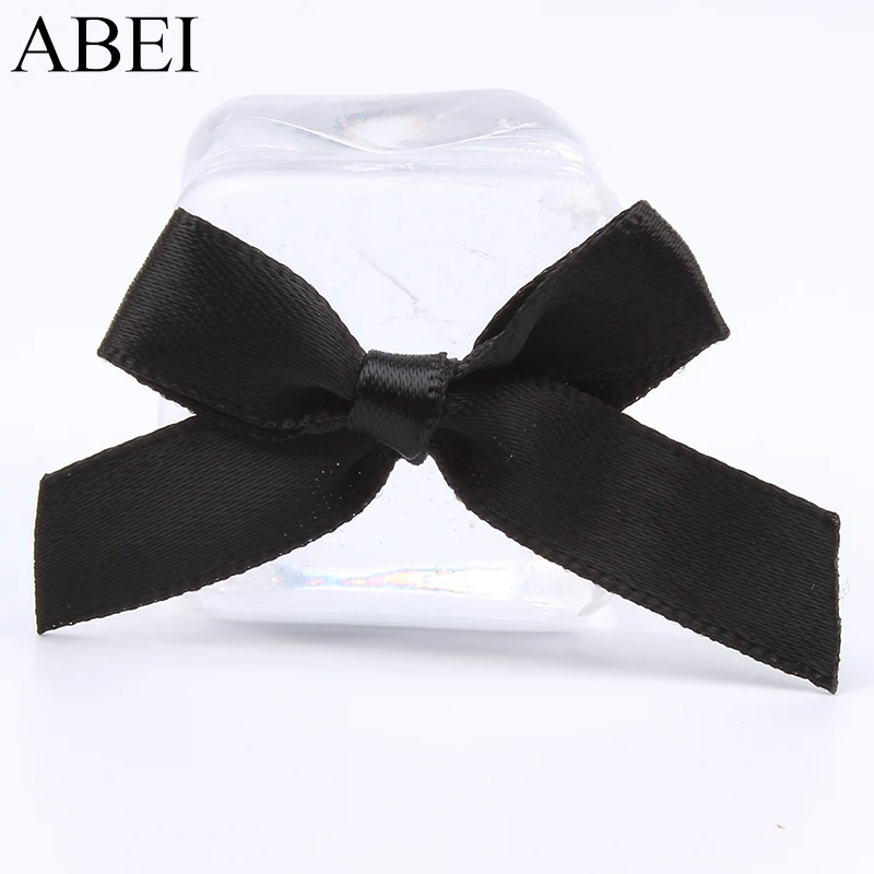 50pcs/lot Black Satin Ribbon Bow Sewing Accessories DIY Bow Ties For Wedding Party Scrapbook Home Decoration
