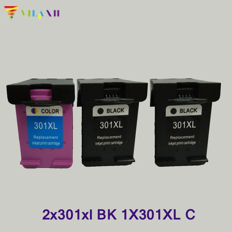 3X Vilaxh совместимый 301 xl чернильный картридж Замена для HP Deskjet 1050 2050 2050s 3050 Envy 4500 4502 4504