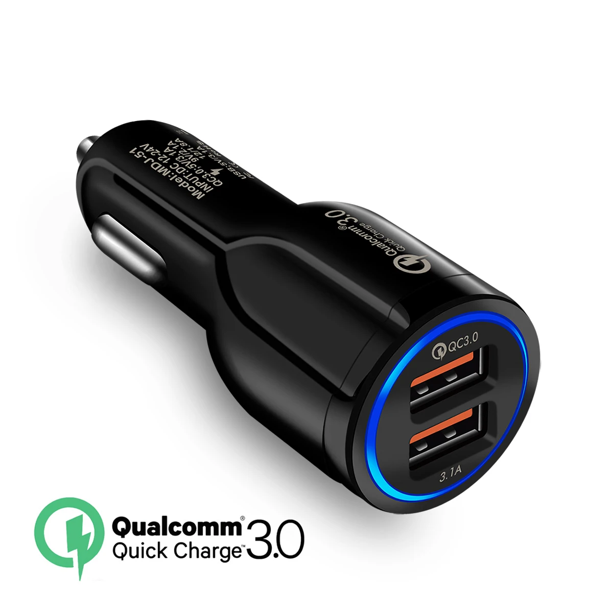 Автомобильное зарядное устройство адаптер Быстрая зарядка Qualcomm QC3.0 Dual Usb быстрая зарядка для iPhone X 8 7 6 6s Plus samsung универсальный мобильный телефон