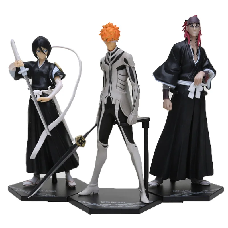 

3pcs/set Anime Bleach action figure toys Kurosaki Ichigo Getsuga Tenshou Figure Collection Model Toy children gift