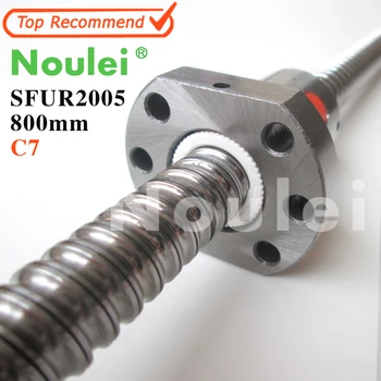 

Noulei 2005 C7 800mm ball screw with dfu2005 5mm lead screw nut of SFU set end machine for high precision CNC kit