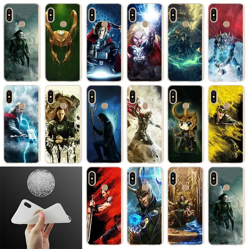 

Fashion Soft Cover Phone Case For Xiaomi Redmi Note 7 6 5 4x redmi 7 6pro 6a s2 5a 4a 4x 5plus 7A Marvel Loki Thor