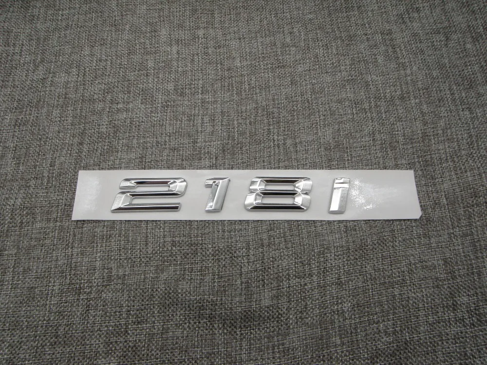 

Shiny Silver ABS Number Letters Word Car Trunk Badge Emblem Letter Decal Sticker for BMW 2 Series 218i