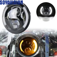 Para Harley Bobber Dyna Honda Suzuki Yamaha Cafe Racer Faro Moto 7