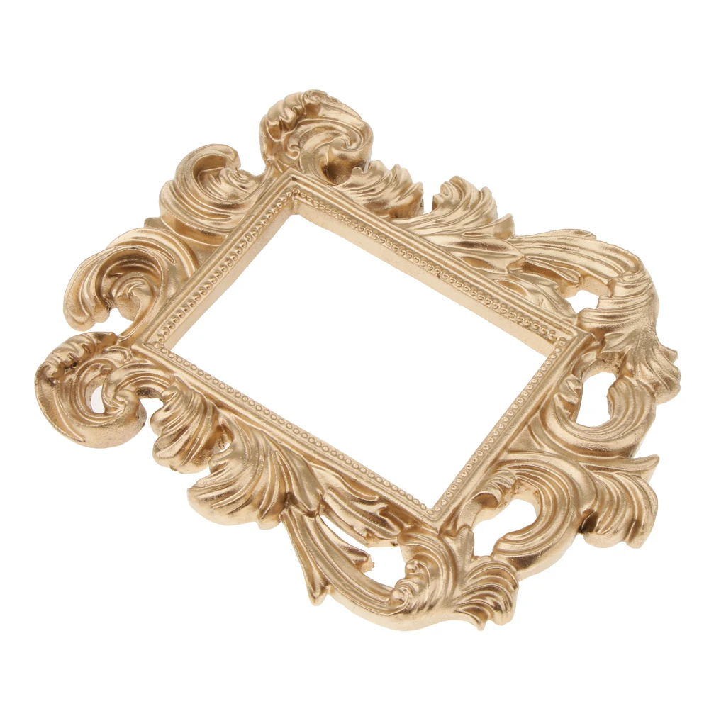 Resin Baroque Photo Picture Frame Wall Door Frame Home Decorations Rectangle 11.5x8.7x0.8cm Event & Party