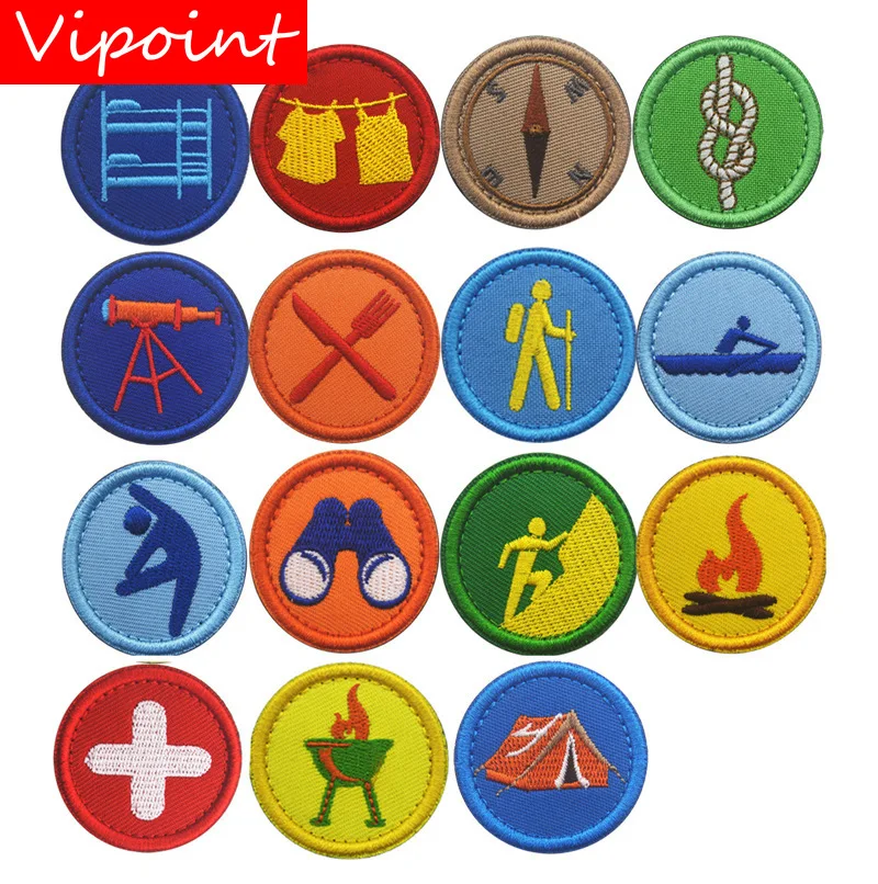 

VIPOINT embroidery HOOK&LOOP Boy scouts of America patches chapter patches badges applique patches for clothing AD-11