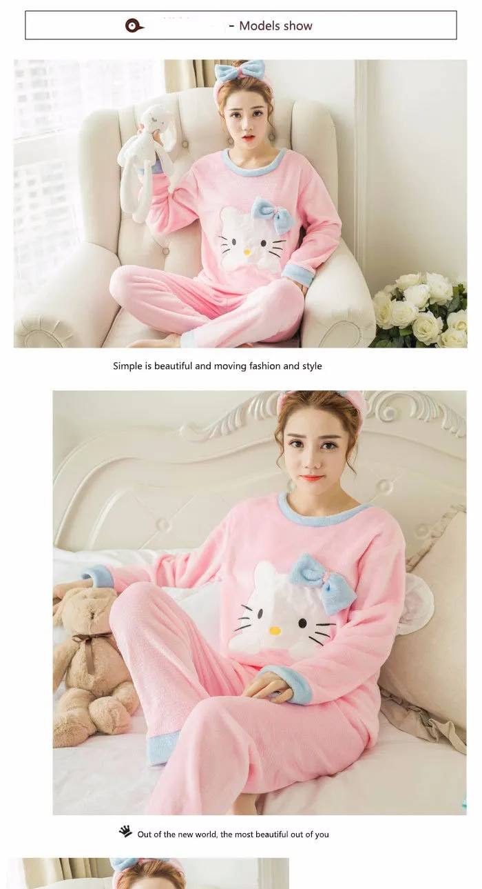 Фланелевые женские зимние пижамы Pigiama Donna Rabbit, женские зимние пижамные комплекты, Pijama Feminino Pijama Mujer Primark