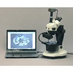 Jewel Gem-amscope поставки 3.5X-90X Профессиональный Jewel Gem стерео микроскоп с верхней и нижней огни