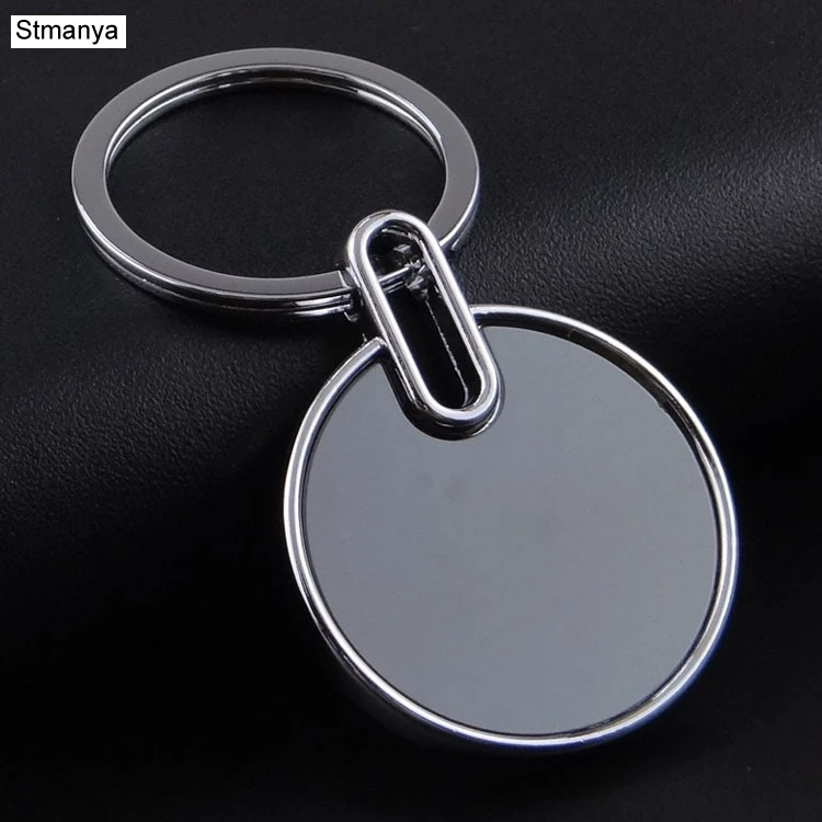 

Blank metal tag key holder can be laser logo logo creative car keychain practical gifts K1558