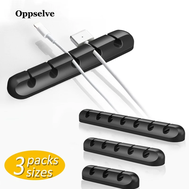 

Oppselve Cable Organizer Silicone USB Cable Winder Flexible Cable Management Clips Cable Holder For Mouse Headphone Earphones