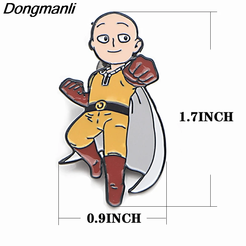 P3786 Dongmanli Аниме ONE PUNCH-MAN металлические эмалированные броши и коллекция булавок Нагрудный значок для рюкзака воротник ювелирные изделия