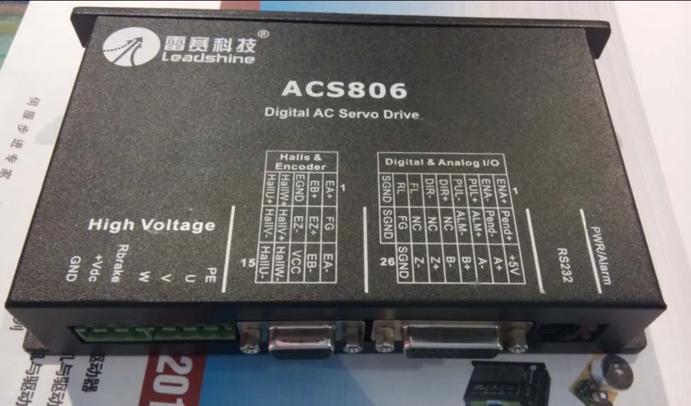 

New Leadshine servo driver ACS806 work at 48- 80VDC Out 0A to18A work with 400W servo motor ACM604V60-01-2500 CNC