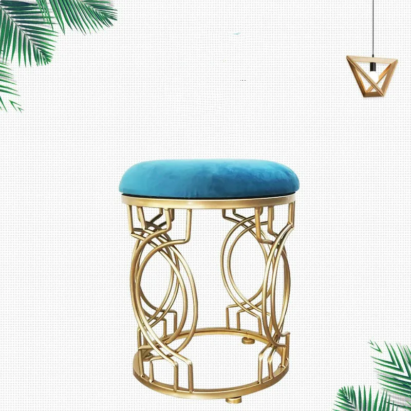 

15%Household iron stool stainless steel bar stool dining table stool bedroom makeup stool living room shoe bench