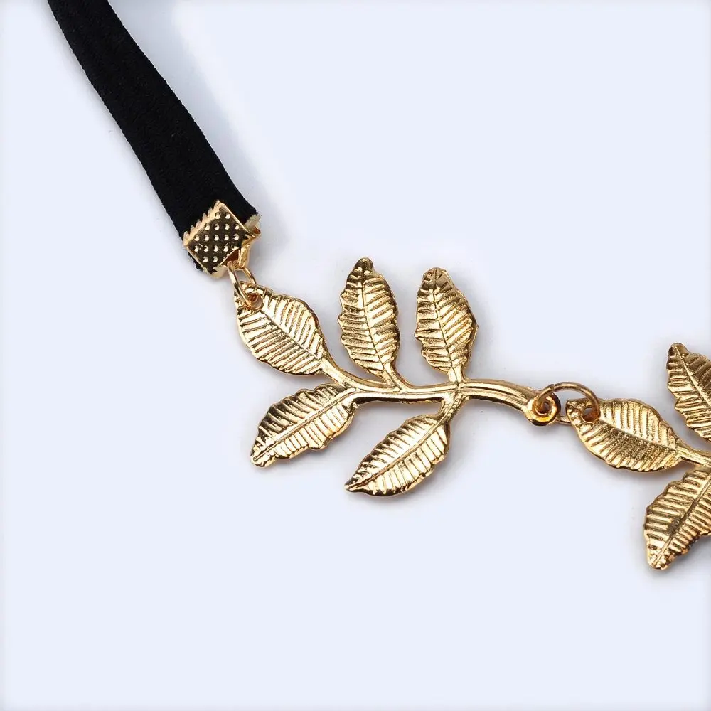 Купить 12 ШТ. Оливка листья повязка на голову голову частей цепь листья ...