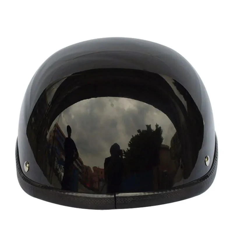 Aliexpress Com Buy Matte Black Motorcycle Half Helmet Skull Cap Low Profile Novelty For Harley Chopper From Reliable Helmets Suppliers On China