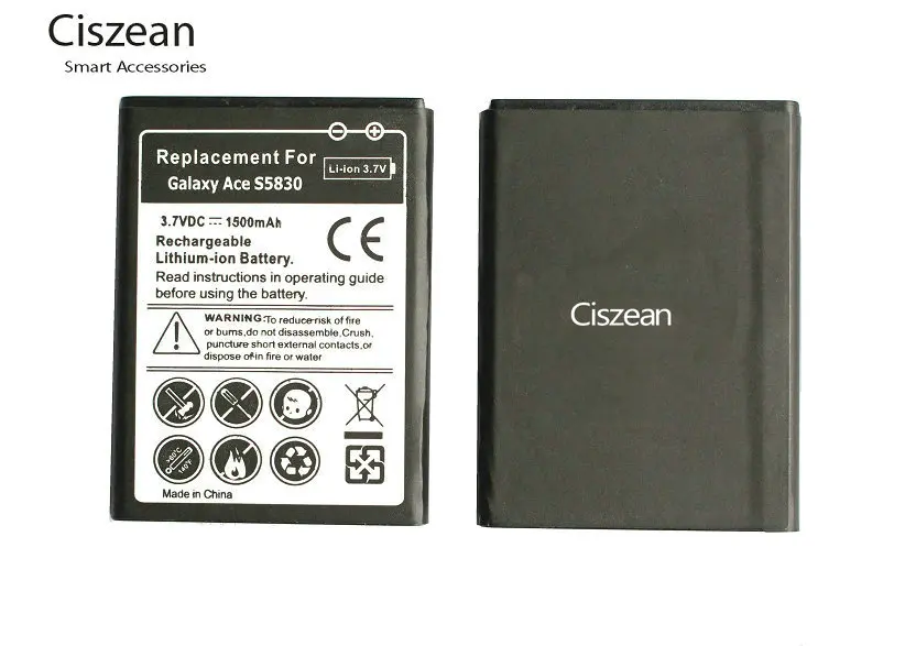 Ciszean 10x1500 мА/ч, EB494358VU Замена Батарея для samsung Galaxy ACE S5830 S5830I S5660 S5670 I569 I579 PRO B7510 SCA-1523