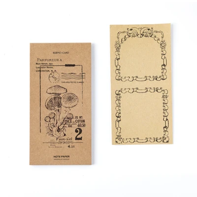 30 pages Recalling passing days vintage plant retro border kraft message note memo pad mini planner daily schedule notebook - Цвет: Back in the old days