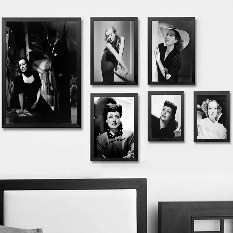 

Joan Crawford Retro Vintage Movie Wall Art Wall Decor Silk Prints Art Poster Paintings For Living Room No Frame
