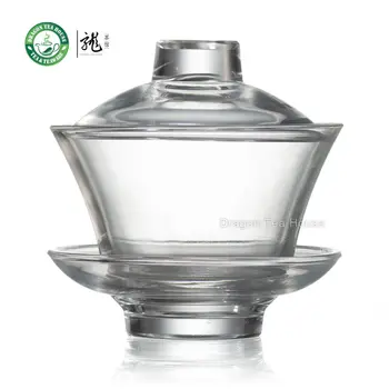 

High Grade Large Traditional Gongfu Tea Clear Glass Gaiwan 170ml 5.75 oz