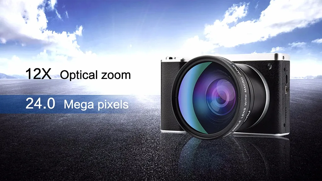 

2019 Full HD 1080P 12X Optical Zoom Digital Zoom Sport Camera Action Camcorder 28#