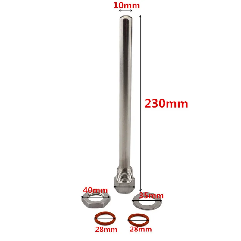 " набор термо-наконечников из нержавеющей стали с 1/2 'NPT бесшовным биметаллическим термометром, аксессуары для домашнего пивоварения для брожения пива