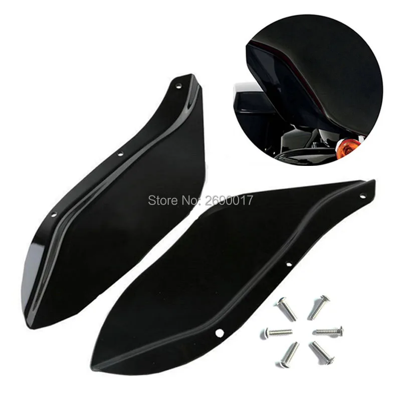 Black ABS Side Air Deflectors Windshield Fits For Harley Touring FLHR FLHT FLHX 96 13in