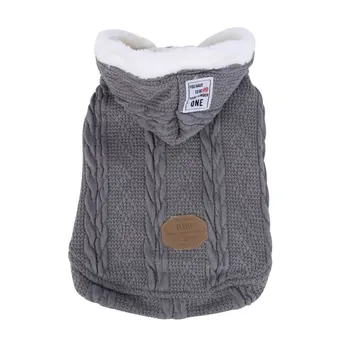 

Autumn Winter Pet Dog Clothes Warm Knitting Acrylic Dog Coat Jackets Sport Style Puppy Hooded Clothing For Small Medium Dogs
