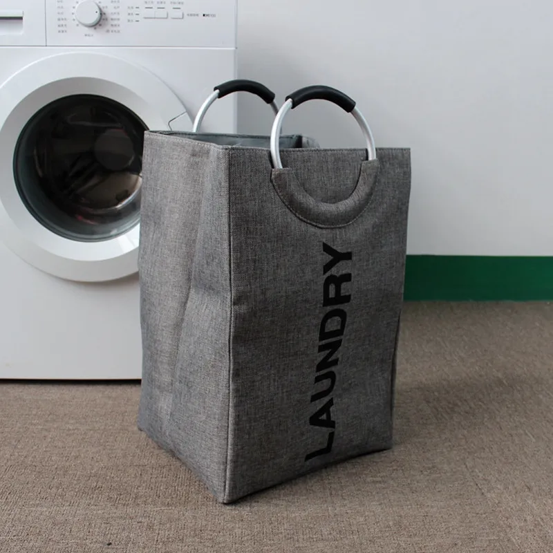 

Double Layer Laundry Hamper Large Clothes Hamper with Round Handles Foldable Design for Dorms and Travel Easy to Carry