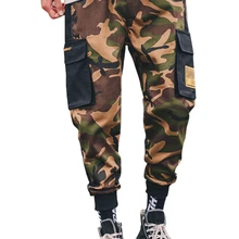 KENNTRICE Новое поступление весна брюки карго для мужчин Хлопковые Удобные Drawstring боковые карманы штаны-карандаш камуфляжные джоггеры