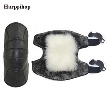 Новинка, высокое качество, кожа, австралийская шерсть, Короткие наколенники, кожа, электрический автомобиль, холодный теплый коленчатый рычаг, мотоциклетные коленки