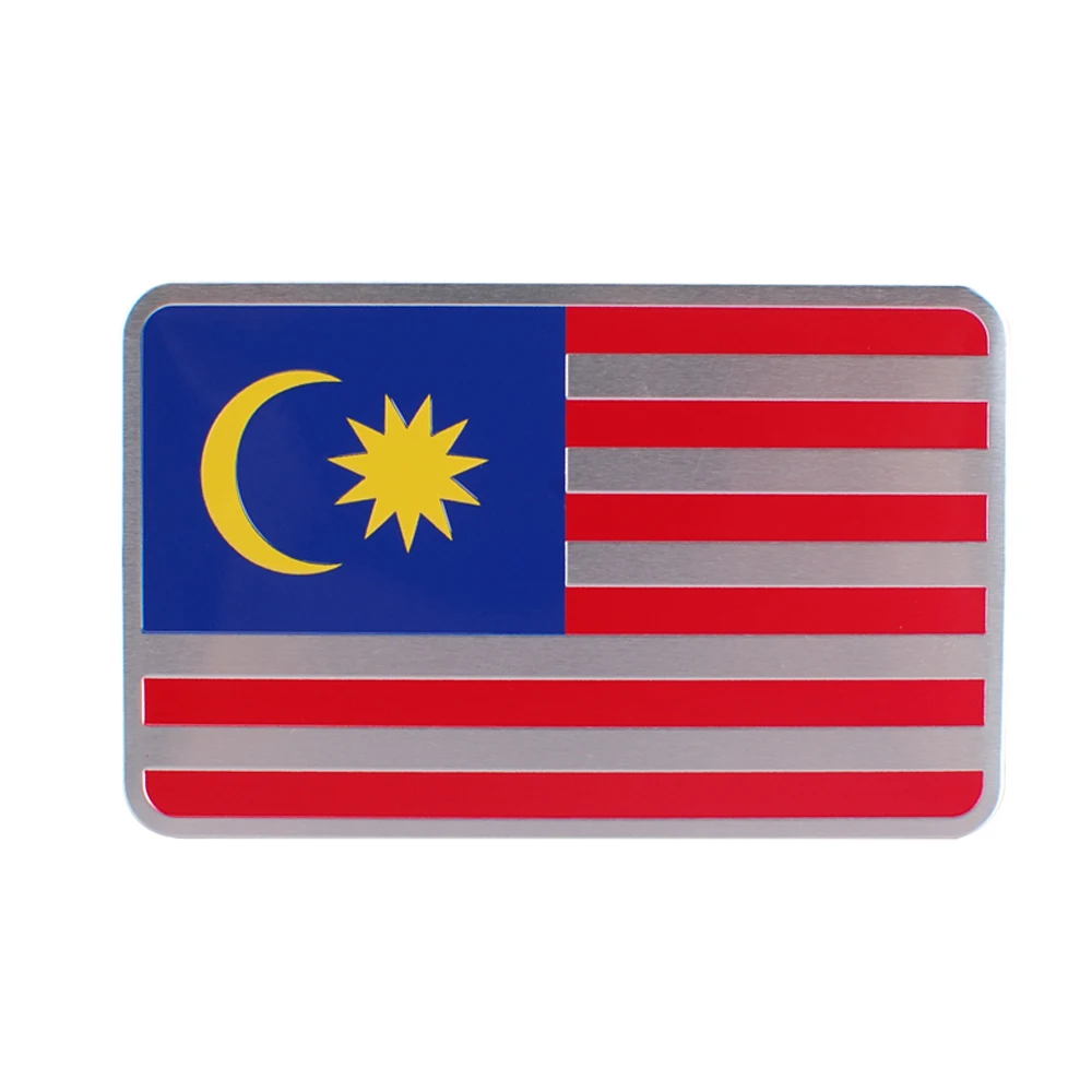 Malaysia Flag Metal Emblem Decals Sticker Badge Car