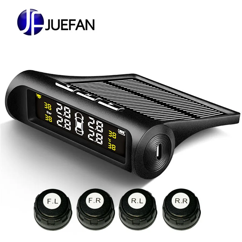 

Car solar tire pressure monitoring system TPMS external color screen tire pressure tire pressure detection frosted solar panel