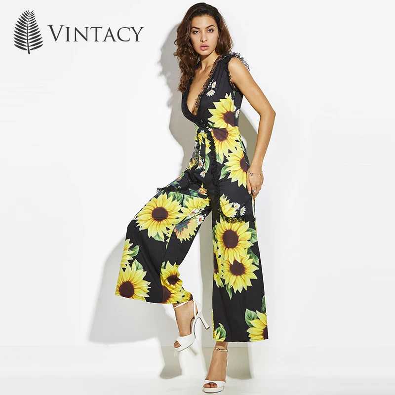 Vintacy NEW designer women summer Jumpsuits playsuits vacation